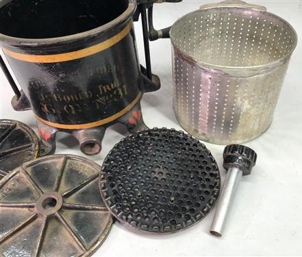 Enterprise 6 Qt No 31 Lard Press Cast Iron Sausage Stuffer Fruit Apple Cider B