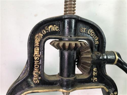 Simmons Howe 6 Qt Lard Press Sausage Stuffer Wine Fruit Cast Iron Vintage F