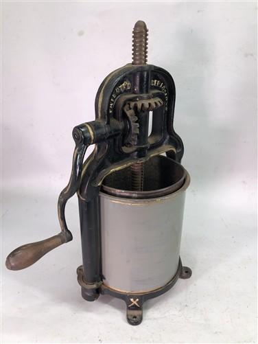 Simmons Howe 6 Qt Lard Press Sausage Stuffer Wine Fruit Cast Iron Vintage F