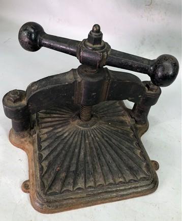 Cast Iron Book Binding Press 13.5x 9.5 Plate Copying Printer Letter Standing N