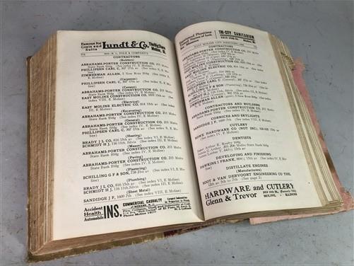 1916 City Directory Rock Island Moline Illinois, Genealogy, Family History, A