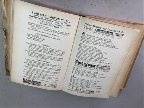 1918 City Directory Rock Island Moline Illinois, Genealogy, Family History, B