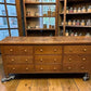 7' Country Store Counter Buffet Sideboard Cabinet Vintage 9 Drawer Mercantile