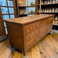 7' Country Store Counter Buffet Sideboard Cabinet Vintage 9 Drawer Mercantile