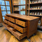 7' Country Store Counter Buffet Sideboard Cabinet Vintage 9 Drawer Mercantile