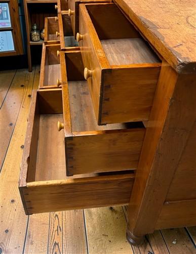 7' Country Store Counter Buffet Sideboard Cabinet Vintage 9 Drawer Mercantile