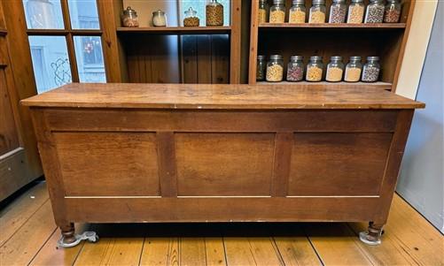 7' Country Store Counter Buffet Sideboard Cabinet Vintage 9 Drawer Mercantile
