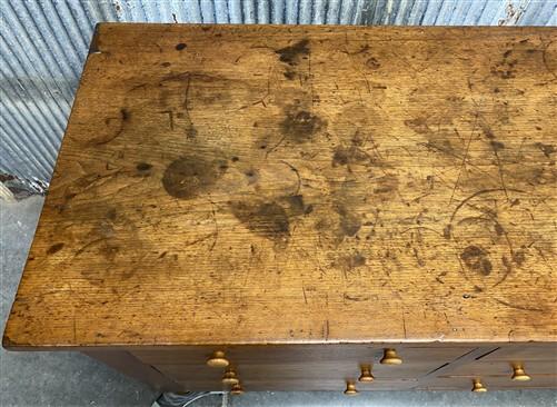 7' Country Store Counter Buffet Sideboard Cabinet Vintage 9 Drawer Mercantile
