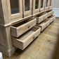 6 Door Natural Bookcase, China Cabinet, Kitchen Cabinet, Display Case, Library