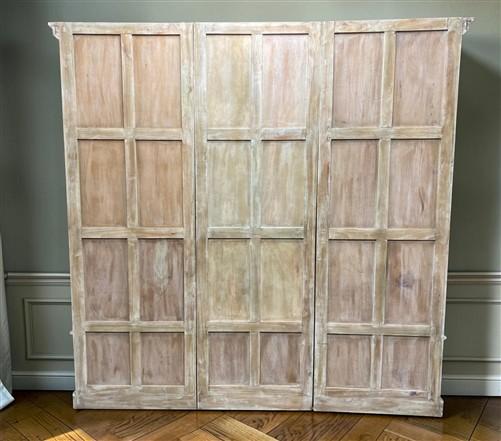 6 Door Natural Bookcase, China Cabinet, Kitchen Cabinet, Display Case, Library