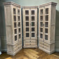6 Door Natural Bookcase, China Cabinet, Kitchen Cabinet, Display Case, Library