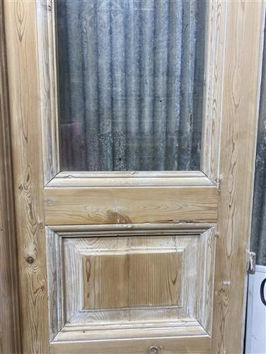 Antique French Double Doors (39.75x94.5) 1 Pane Glass, European Reclaimed G182
