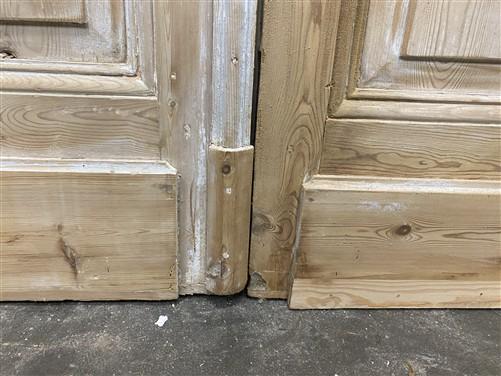 Antique French Double Doors (43.75x101) 1 Pane Glass, European Reclaimed G183