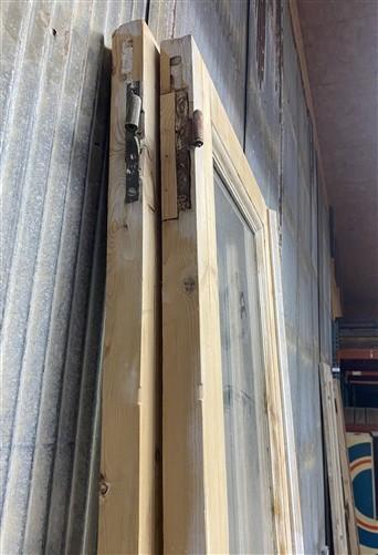 Antique French Double Doors (43.75x101) 1 Pane Glass, European Reclaimed G183