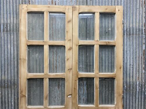 Antique French Double Doors (40x83) 12 Pane Glass, European Reclaimed G184