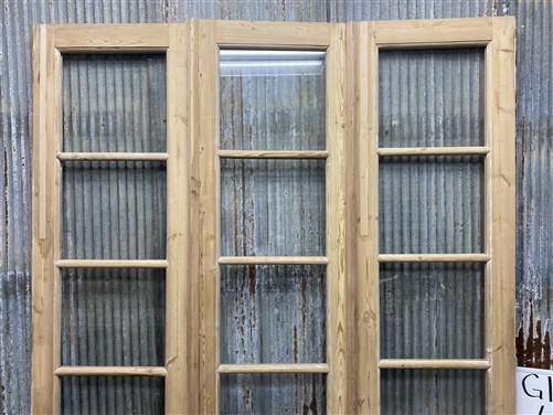 Antique French Double Doors (67x88) 5 Pane Glass, European Reclaimed G185