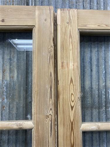 Antique French Double Doors (67x88) 5 Pane Glass, European Reclaimed G185