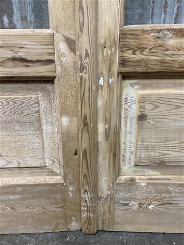 Antique French Double Doors (48x81) 4 Pane Glass, European Reclaimed G186