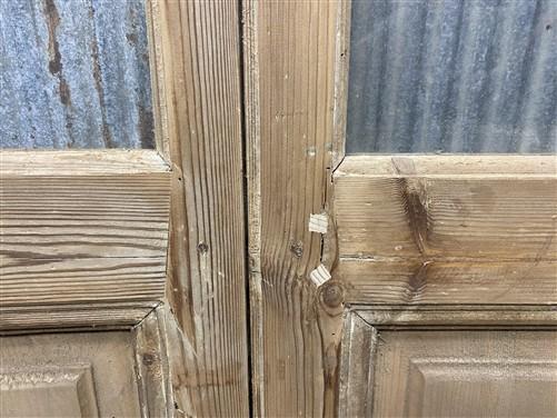 Antique French Double Doors (39.75x93.75) 1 Pane Glass, European Reclaimed G187