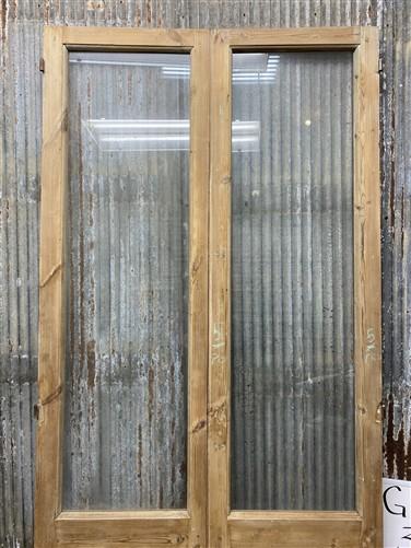 Antique French Double Doors (39.75x93.75) 1 Pane Glass, European Reclaimed G187