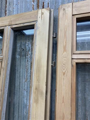 Antique French Double Doors (56x83) 5 Pane Glass, European Reclaimed G188