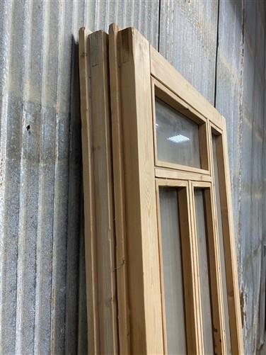 Antique French Double Doors (56x83) 5 Pane Glass, European Reclaimed G188