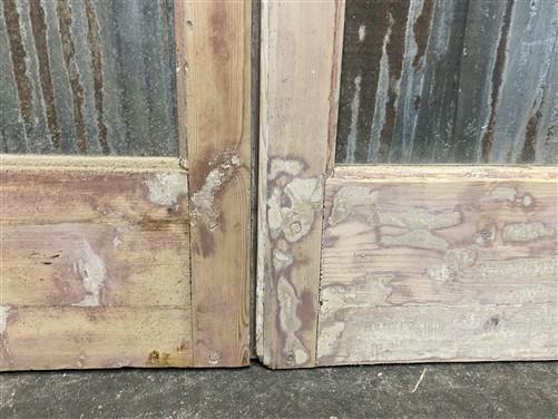 Antique French Double Doors (48.5x82.75) 1 Pane Glass, European Reclaimed G189