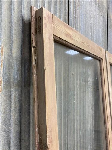 Antique French Double Doors (48.5x82.75) 1 Pane Glass, European Reclaimed G189