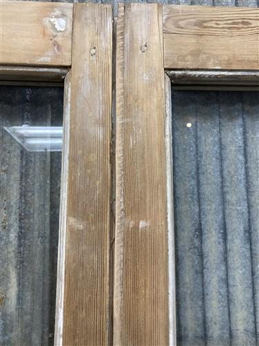 Antique French Double Doors (42.5x91.5) 3 Pane Glass, European Reclaimed G191