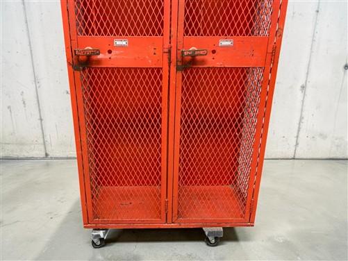 DeBourgh Industrial Mesh Locker Vintage Steel Storage Cabinet Double Locker B