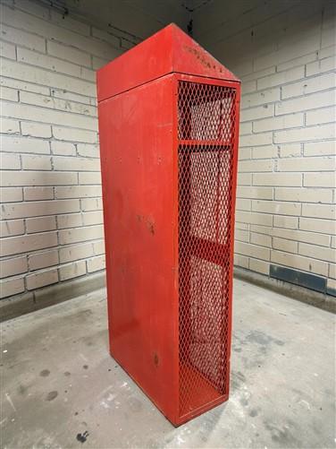 DeBourgh Industrial Mesh Locker Vintage Steel Storage Cabinet Double Locker B