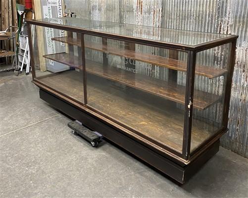 Oak Store Display Case, Vintage 8' Glass Showcase, Store Counter, Tenk's Clipper
