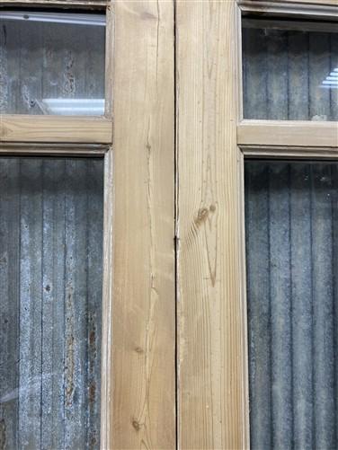 Antique French Double Doors (56.5x83) 5 Pane Glass, European Reclaimed G190
