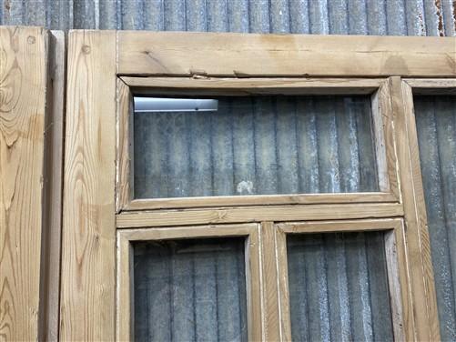 Antique French Double Doors (56.5x83) 5 Pane Glass, European Reclaimed G190