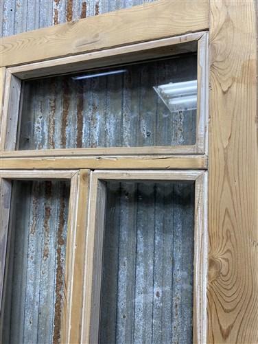 Antique French Double Doors (56.5x83) 5 Pane Glass, European Reclaimed G190
