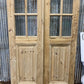 Antique French Double Doors (37.5x98) 10 Pane Glass, European Reclaimed G203