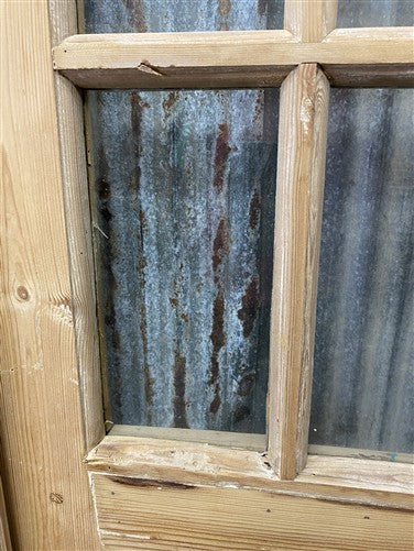 Antique French Double Doors (37.5x98) 10 Pane Glass, European Reclaimed G203