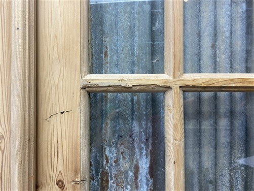 Antique French Double Doors (37.5x98) 10 Pane Glass, European Reclaimed G203