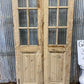 Antique French Double Doors (37.5x98) 10 Pane Glass, European Reclaimed G203