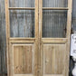 Antique French Double Doors (46x101) 3 Pane Glass, European Reclaimed G197