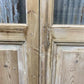 Antique French Double Doors (46x101) 3 Pane Glass, European Reclaimed G197