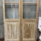 Antique French Double Doors (46x101) 3 Pane Glass, European Reclaimed G197