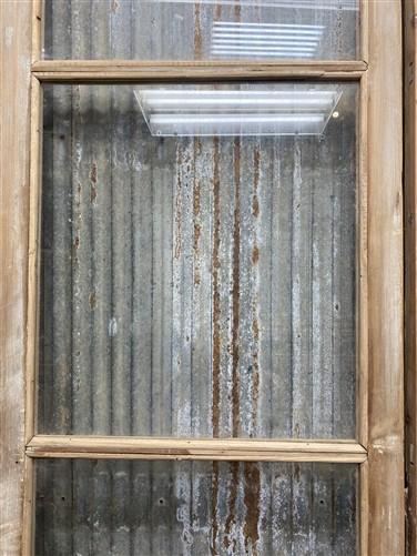 Antique French Double Doors (46x101) 3 Pane Glass, European Reclaimed G197