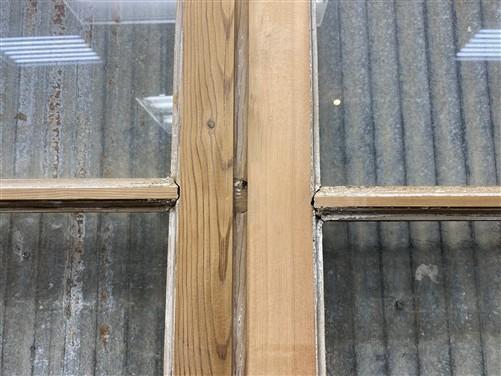 Antique French Double Doors (39x100.75) 3 Pane Glass, European Reclaimed G196