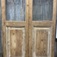 Antique French Double Doors (39x100.75) 3 Pane Glass, European Reclaimed G196