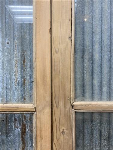 Antique French Double Doors (39x100.75) 3 Pane Glass, European Reclaimed G196