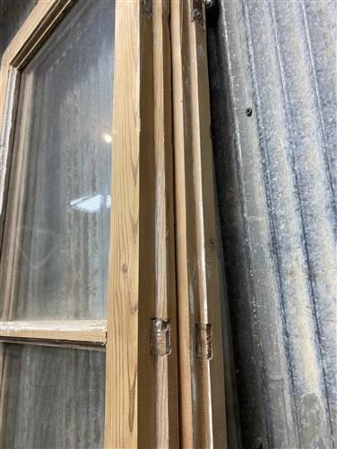 Antique French Double Doors (39x100.75) 3 Pane Glass, European Reclaimed G196