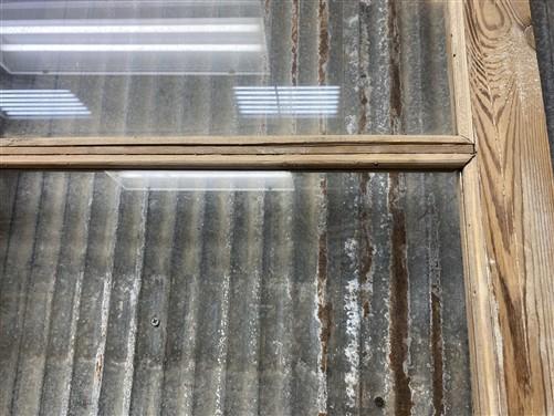 Antique French Double Doors (46.5x103) 3 Pane Glass, European Reclaimed G195