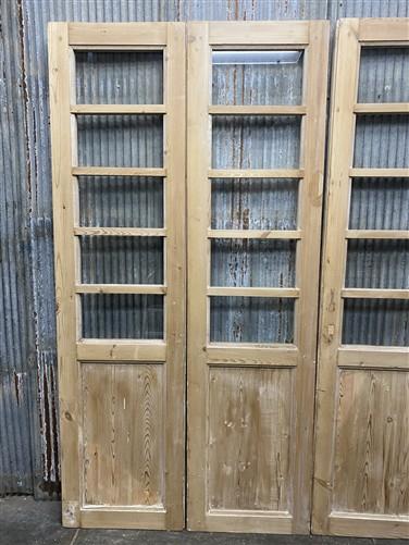 Antique French Double Doors (84.5x83.5) 5 Pane Glass, European Reclaimed G194
