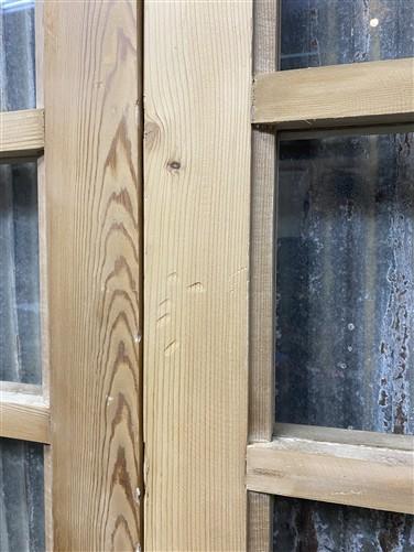 Antique French Double Doors (84.5x83.5) 5 Pane Glass, European Reclaimed G194